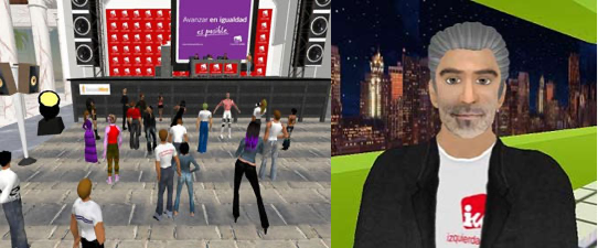  Mítin de Gaspar Llamazares en Second Life. Parecía una buena idea. 