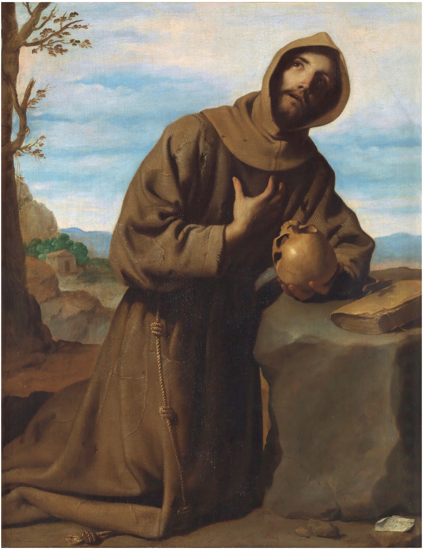   San Francisco en oración , Zurbarán, 1659. 